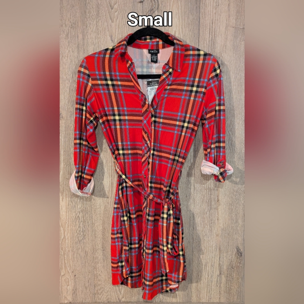 Rue21 Red Plaid Dress